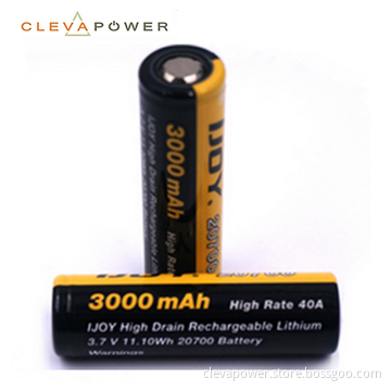 3000mAh 35A 20700 30T li-ion battery